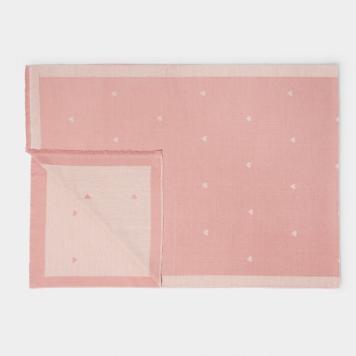 Katie Loxton Printed Blanket Scarf - Dusty Rose